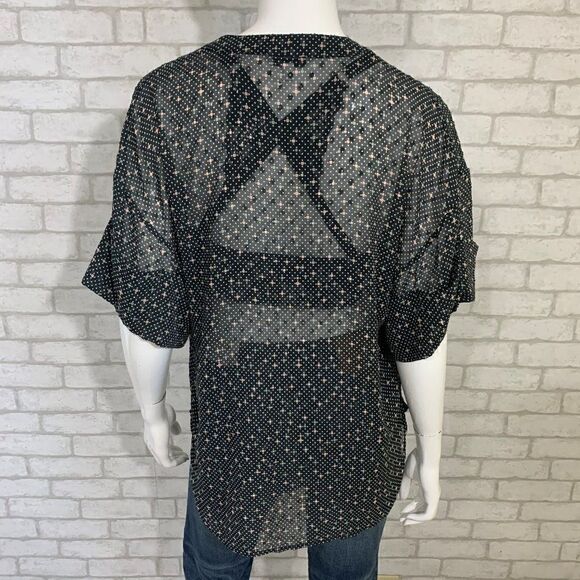 CAbi Swiss Dot sheer high/low top - S - Picture 6 of 8